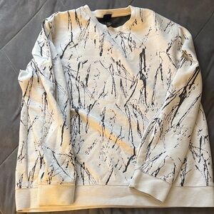 Black and white vintage style crewneck sweater